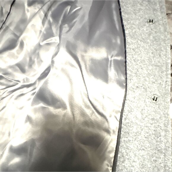 NWT Larry Levine Gray Wool-Blend Peacoat Button-Down Front & Tailored Fit - PM - Picture 6 of 7